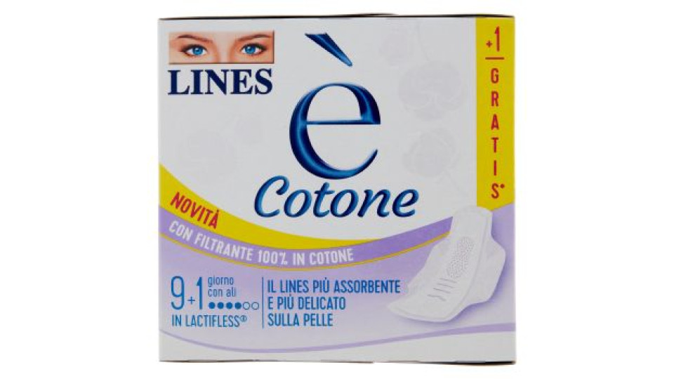 Lines è Cotone giorno con ali 9 + 1 pz