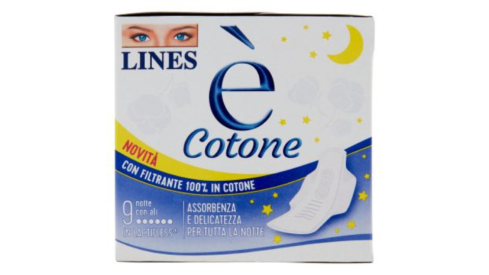 Lines è Cotone notte con ali 9 pz