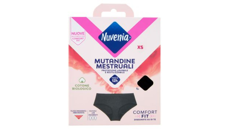Nuvenia Mutandine Mestruali XS Nero 1 pz