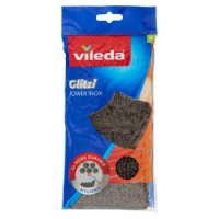 Vileda Power Inox 100% in lana d'acciaio, per rimuovere lo sporco grasso.2x