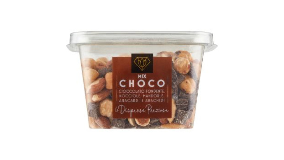 La Dispensa Preziosa Mix Choco Cioccolato Fondente, Nocciole, Mandorle, Anacardi e Arachidi 280 g