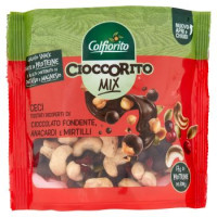 Colfiorito Cioccorito Mix Ceci Tostati Ricoperti Cioccolato Fondente, Anacardi e Mirtilli 150 g