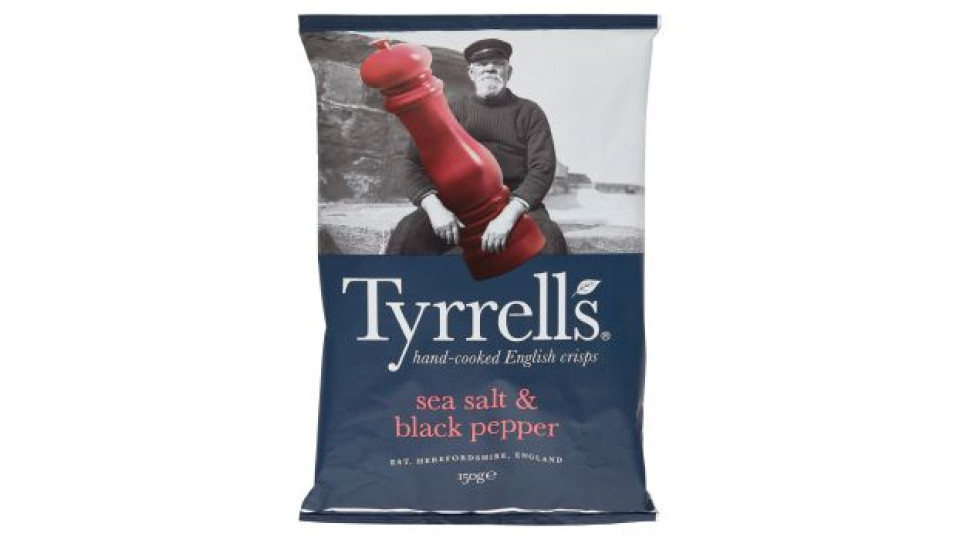 Tyrrells sea salt & black pepper 150 g
