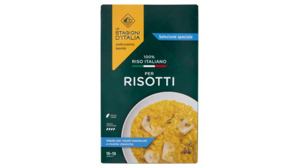 Le Stagioni d'Italia 100% Riso Italiano per Risotti 1 Kg