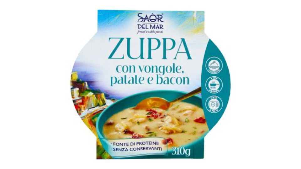 Saòr del Mar Zuppa con vongole, patate e bacon 310 g