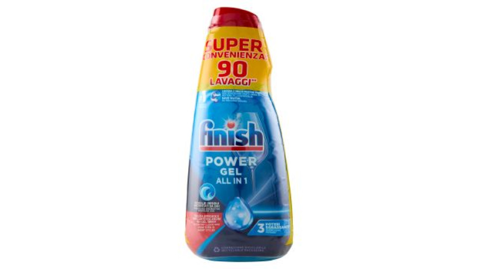 Finish Power Gel Lemon 3 x 30 lavaggi liquido lavastoviglie 3 x 600 ml