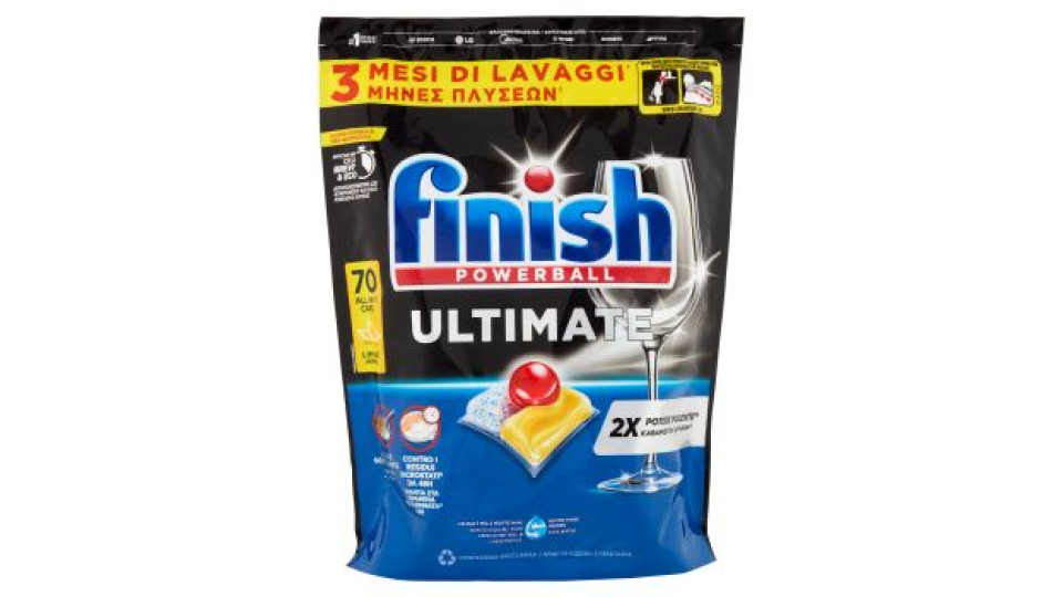 Finish Ultimate Limone pastiglie lavastoviglie 70 lavaggi 903 g