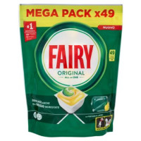 Fairy Pastiglie Lavastoviglie Original All in One, Detersivo Piatti Limone, 49 Capsule 662 g