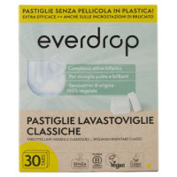 everdrop Pastiglie Lavastoviglie Classiche Tabs 30 x 18 g