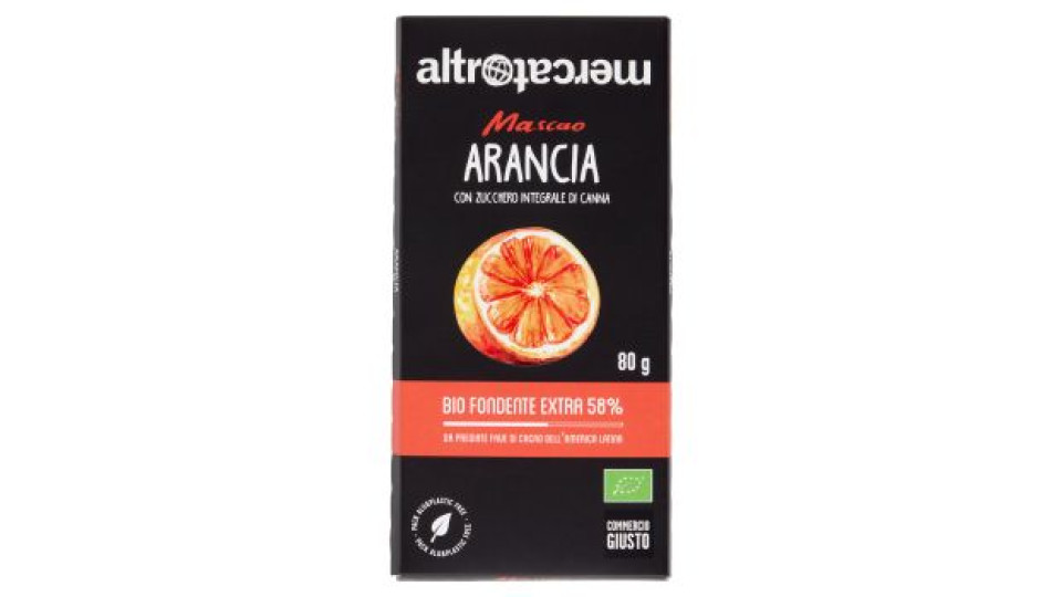 altromercato Mascao Arancia Bio Fondente Extra 58% 80 g