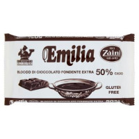 Zàini Emilia Blocco di Cioccolato Fondente Extra 50% Cacao 400 g