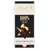 Lindt Excellence Tavoletta Cioccolato Fondente 100% Arancia 50 g
