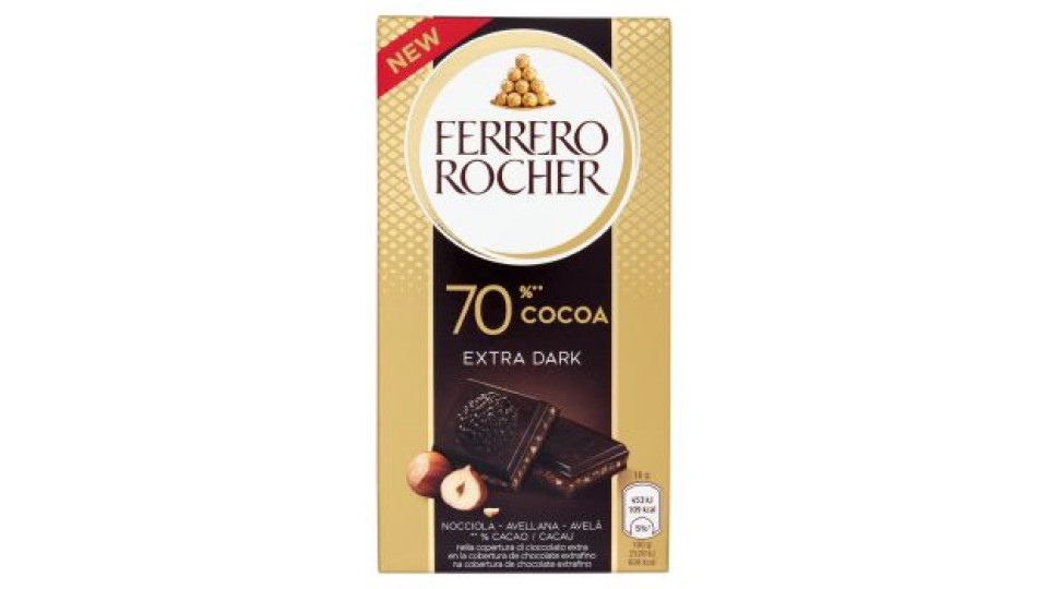 Ferrero Rocher 70%** Cocoa Extra Dark Nocciola 90 g