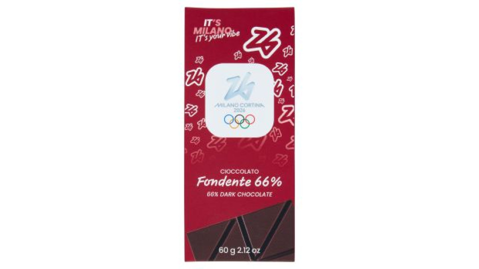 Cioccolato Fondente 66% Milano Cortina 2026 60 g