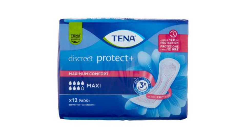 Tena discreet protect+ Maxi Assorbenti 12 pz