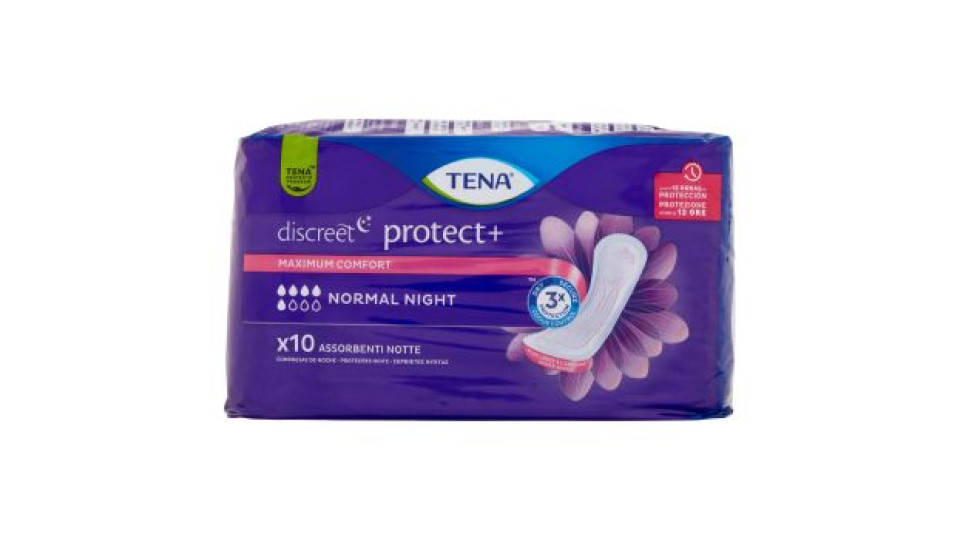 Tena discreet protect+ Normal Night Assorbenti Notte 10 pz