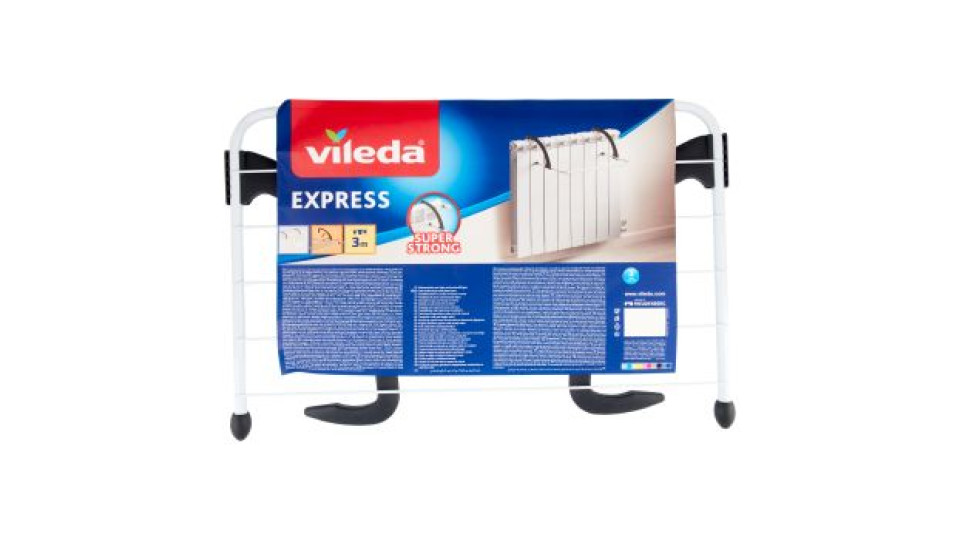 Vileda Express Stendibiancheria da Termosifone in Acciaio e Resina