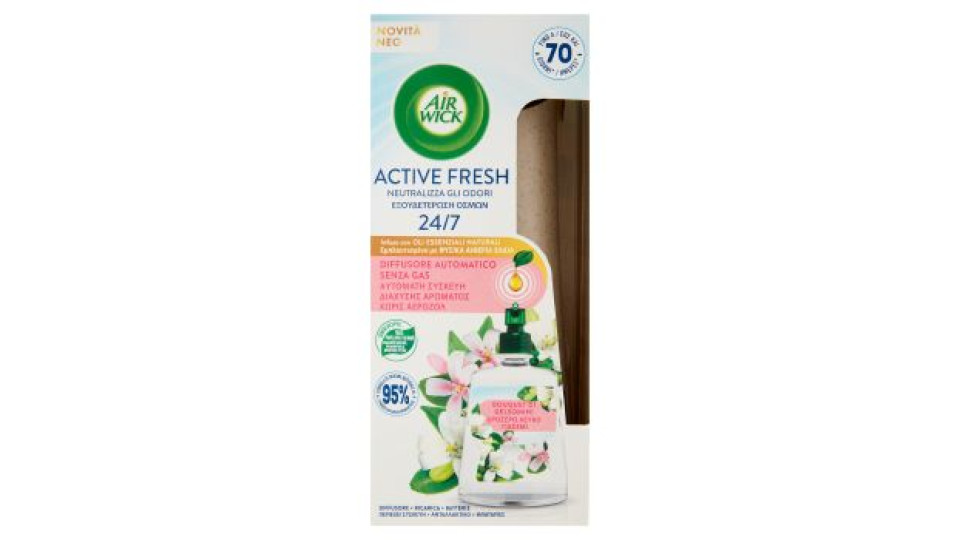 Air Wick Active Fresh Diffusore Automatico Bouquet di Gelsomini Profumatore per ambiente 228 ml