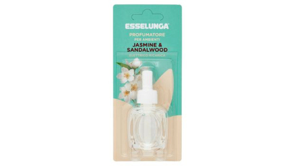 Esselunga, profumatore per ambienti jasmine & sandalwood elettrico ricarica 20 ml