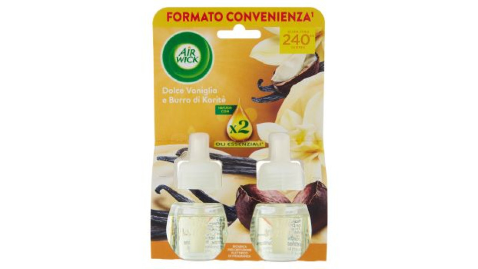 Air Wick Profumatore per Ambienti Dolce Vaniglia e Burro di Karitè Ricarica 2 x 19 mL