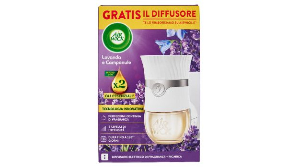 Air Wick Diffusore di Fragranza con oli essenziali Lavanda e Campanule 19 mL