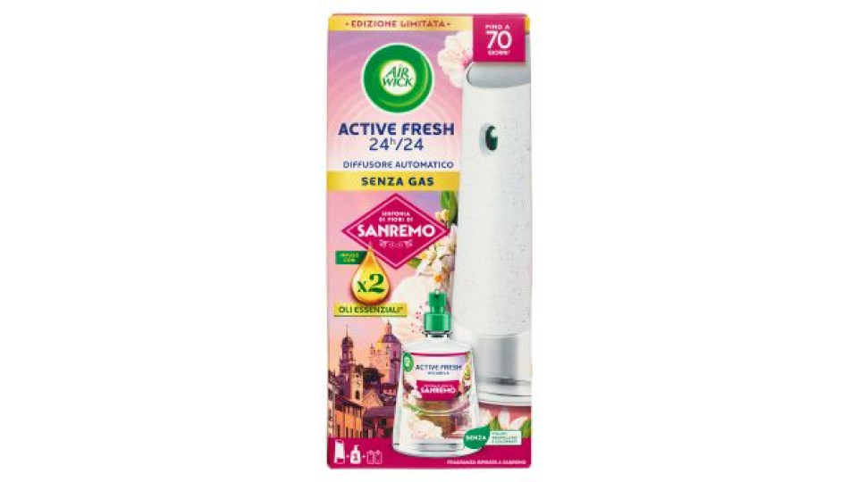 Air Wick Active Fresh Diffusore Automatico Sinfonia di fiori Sanremo profumatore per ambiente 228 ml