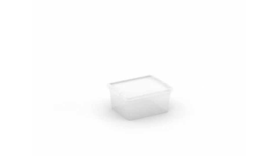 KIS, C Box - Contenitore multiuso trasparente - 19,5X16,5X9,5h - mis. XXS - 2 lt.