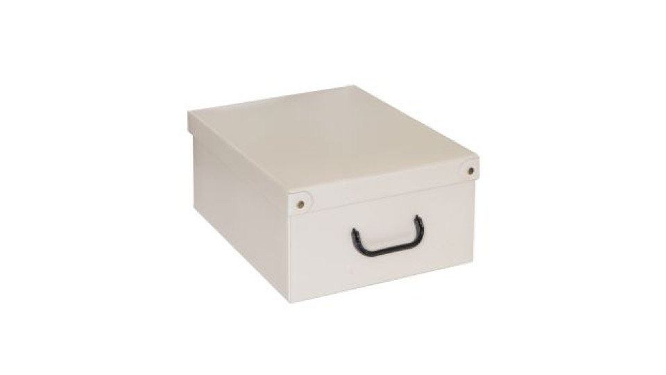 Scatola in cartone per armadio, con coperchio e maniglie, misura 32x42x17,5 cm