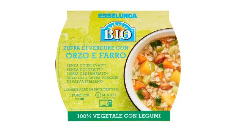 Esselunga Bio Zuppa di verdure con orzo e farro 310 g