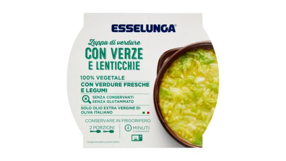 Esselunga Zuppa di verdure con verze e lenticchie 620 g