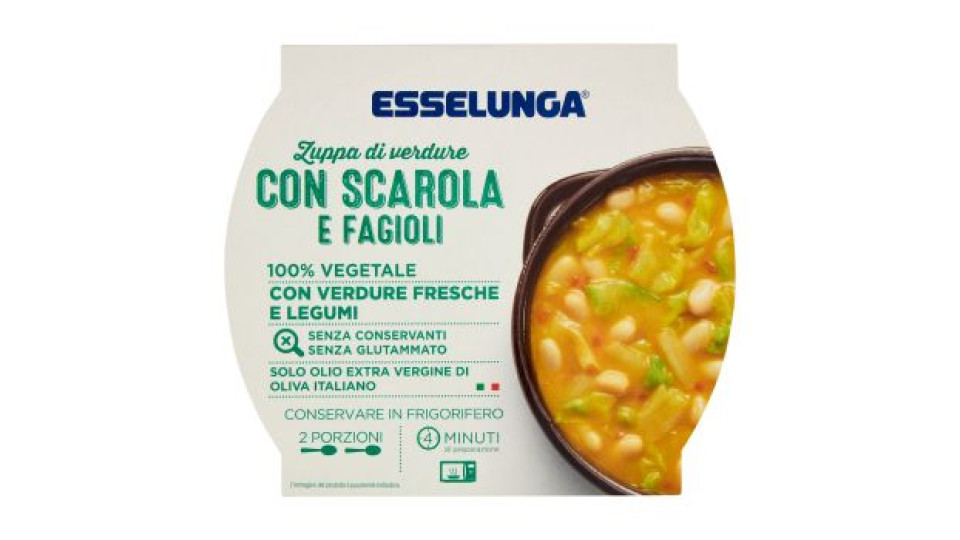 Esselunga Zuppa di verdure con scarola e fagioli 620 g