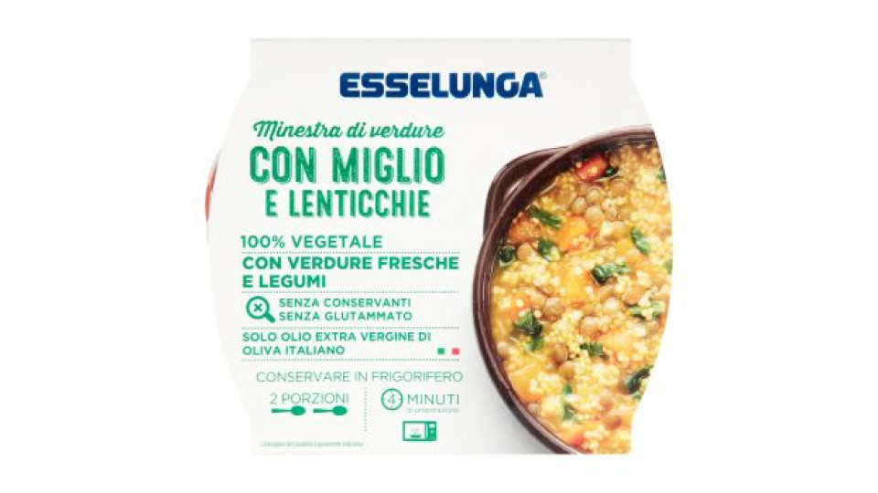 Esselunga Minestra di verdure con miglio e lenticchie 620 g