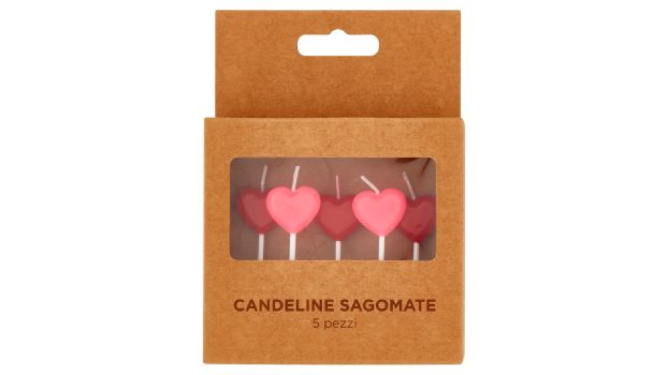 Candeline Sagomate Cuore 5 pz