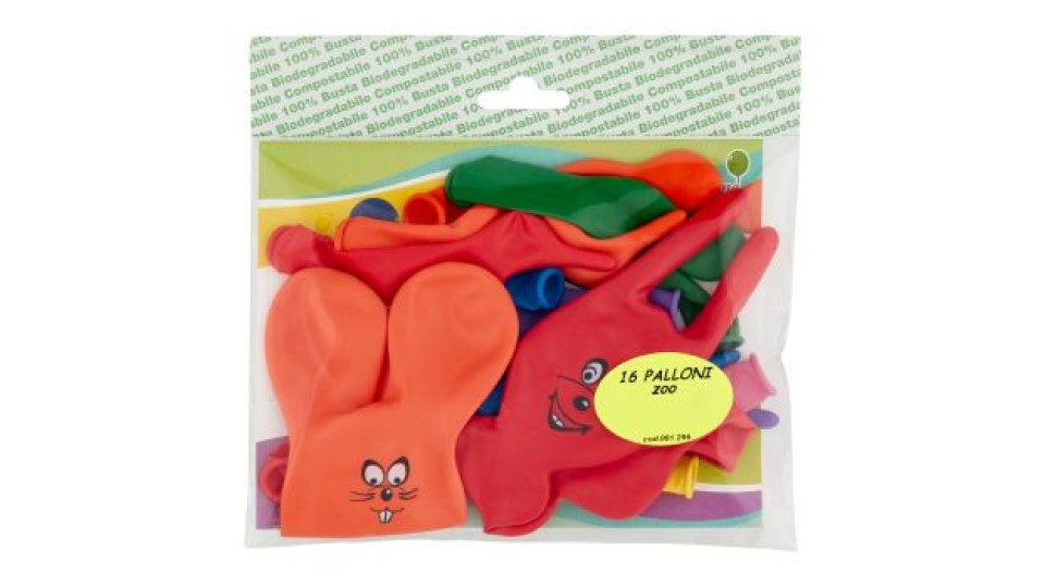 P.emme Giochi Palloni Zoo 16 pz