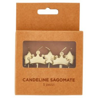Candeline Sagomate Stelle/Corone 5 pz