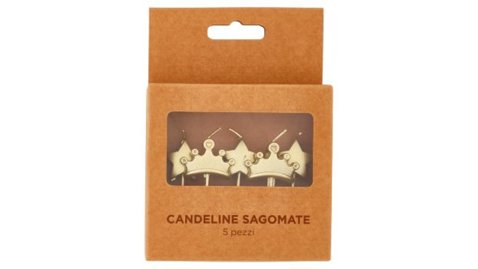 Candeline Sagomate Stelle/Corone 5 pz