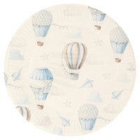 Piatti Decorati in Cartoncino Mongolfiera 23 cm 8 pz