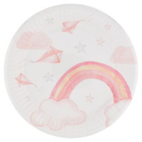 Piatti Decorati in Cartoncino Arcobaleno 18 cm 8 pz