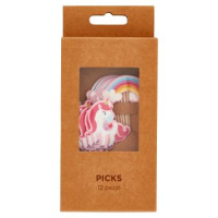 Picks Unicorno/Arcobaleno 12 pz