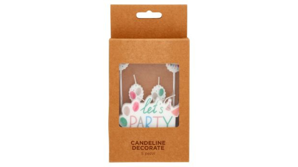 Candeline Decorate Palloncini 5 pz