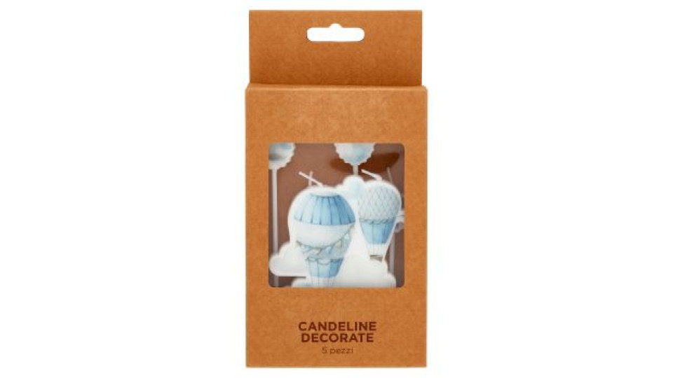 Candeline Decorate Mongolfiera 5 pz