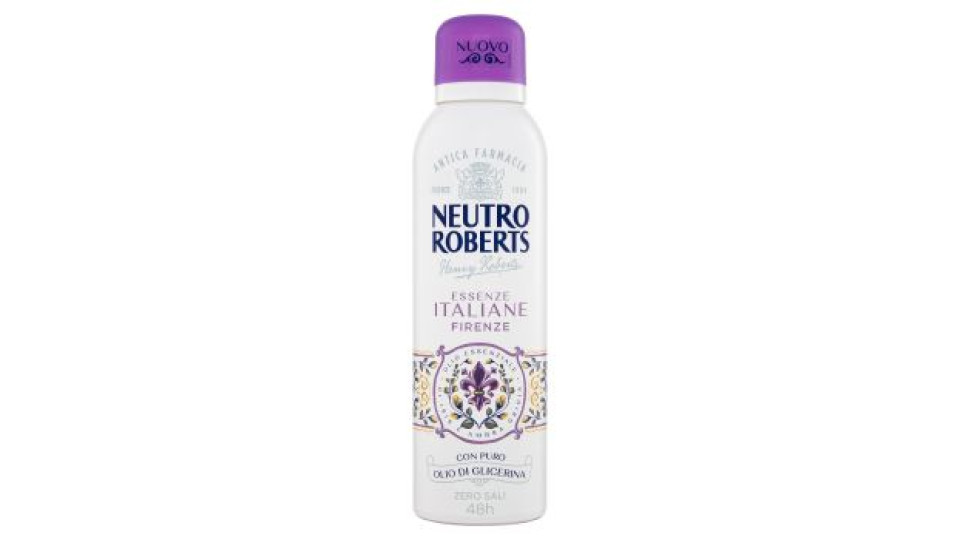 Neutro Roberts Essenze Italiane Firenze Olio Essenziale di Iris e Ambra Grigia 200 ml