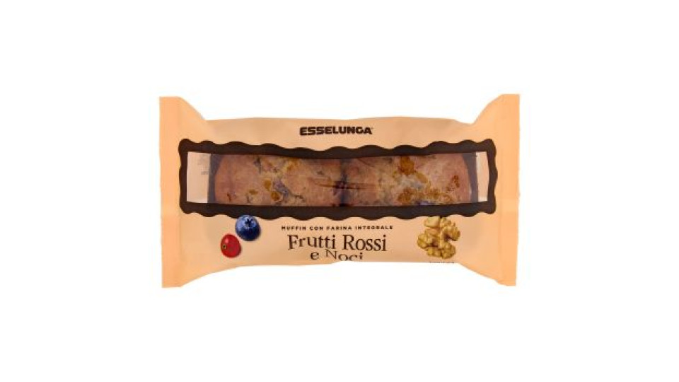 Esselunga Muffin con farina integrale frutti rossi e noci 2 x 75 g
