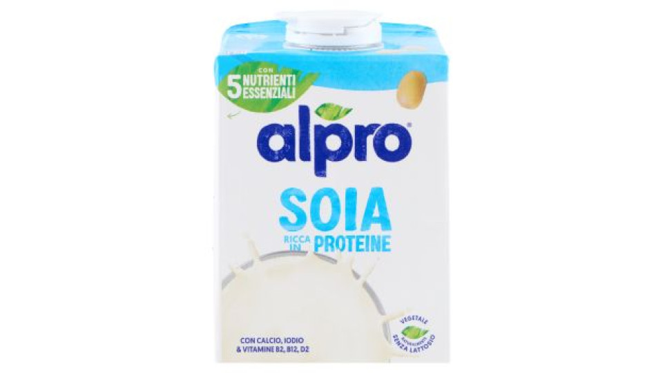 Alpro Classico Soia, Bevanda 100% Vegetale, Basso Contenuto di grassi, Senza Lattosio, 500ml