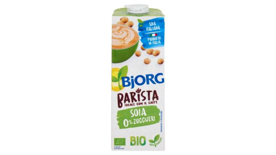 BJORG Soia Barista Bevanda Vegetale Biologica, Senza Zuccheri Aggiunti, Prodotto in Italia, 1L