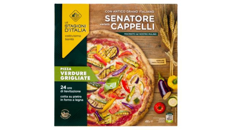 Le Stagioni d'Italia Pizza Verdure Grigliate Senatore varietà Cappelli 410 g