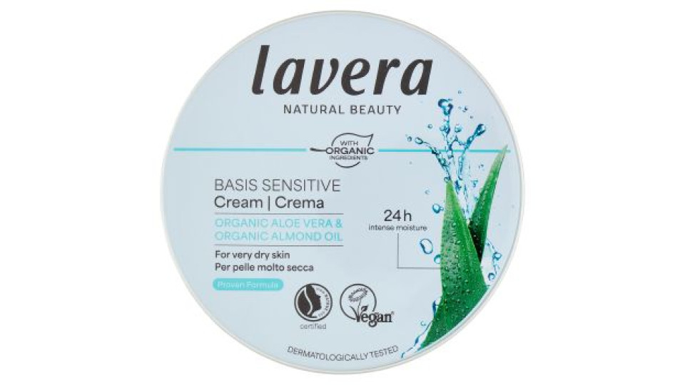 lavera Basis Sensitive Crema Organic Aloe Vera & Organic Almond Oil 150 ml