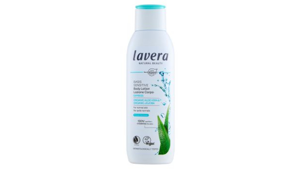 lavera Basis Sensitive Lozione Corpo Express Organic Aloe Vera & Organic Jojoba 250 ml
