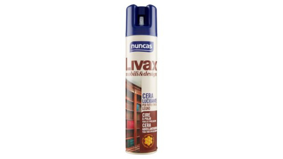 nuncas Livax mobili & design Cera Lucidante per Tutti i Tipi di Legno 300 ml