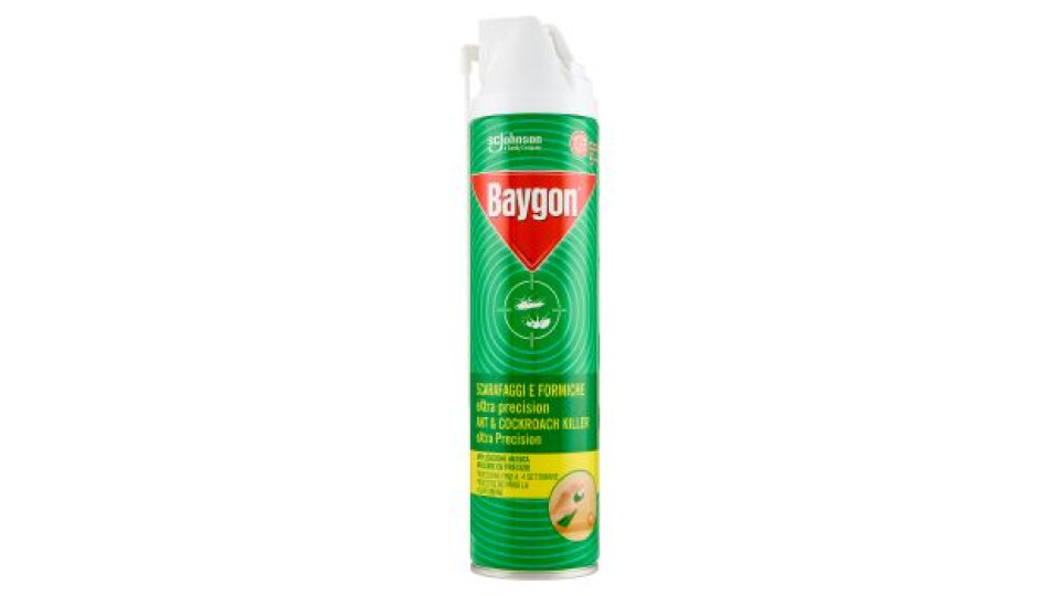 Baygon Spray con cannuccia extra precision, efficace contro scarafaggi e formiche 400 ml